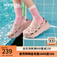 斯凱奇（Skechers）洞洞鞋夏季厚底沙灘涼鞋女外穿高級(jí)感包頭踩屎感多巴胺泡泡鞋 桃粉色/PCH 35 尺碼偏大，建議選小一碼