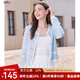 百圖betu女裝2025秋季新款針織開衫小香風(fēng)色織條紋提花外套女2508T16 藍(lán)白條 XS