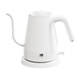 HDBROS燒水壺電熱水壺防干燒手沖壺長(cháng)嘴細口出水咖啡壺小型家用茶藝壺304不銹鋼功夫泡茶壺 1L 白色