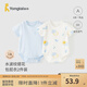 童泰嬰兒包屁衣夏季純棉寶寶連體衣新生兒衣服哈衣爬服薄款睡衣嬰兒服 藍(lán)色 59cm