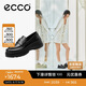 愛(ài)步（ECCO）樂(lè )福鞋 時(shí)尚厚底增高休閑皮鞋女 蹤跡30女鞋系列220723 黑色 38