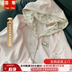 蕓蕁宅萌系軟妹粉色撞色開(kāi)衫拉鏈連帽薄款衛衣女多巴胺寬松休閑外套女 粉色W477高質(zhì)量棉料 百搭必入 S
