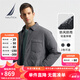 諾帝卡（NAUTICA）【單件直降】秋冬新款防輕潑水襯衫領(lǐng)內(nèi)充80鴨絨羽絨服JE4452 深碳灰01C S