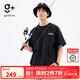 金利來(lái)（Goldlion）g+潮牌戶外魚(yú)餌元素印花短袖T恤男寬松假兩件拼接圓領(lǐng)半袖TEE 99-黑色 M 170/88A 推薦120-130斤