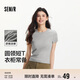 森馬（Semir）[商場(chǎng)同款]短袖T恤女短款緊身涼感2025夏季圓領(lǐng)衣服101325100059
