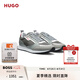 HUGO雨果【七夕節(jié)禮物】男士2025夏季新款帶品牌裝飾復古風運動跑鞋 066-淺灰色 39