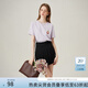范思藍(lán)恩法式貓咪刺繡短袖t恤女2024新款夏季韓版寬松上衣12375 薰衣草紫 S