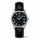 【二手99新】浪琴（LONGINES）男士手表名匠系列黑盤(pán)羅馬藍盤(pán)條刻自動(dòng)機械表商務(wù)手表奢侈品腕表 L2.518.4.51.7黑盤(pán)皮帶36MM