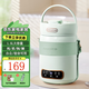 ASMA艾仕瑪電燉鍋多功能1-2人家用辦公室煲湯煮粥神器便攜大容量蒸煮養(yǎng)生電燉杯全自動一體嬰兒輔食鍋 【1.5L大容量】薄荷綠+升級款 1.5L