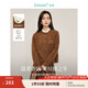 茵曼（INMAN）小香風(fēng)可拆木耳圓領(lǐng)毛衣開衫2025春秋女裝新款寬松短外套 焦糖棕 L