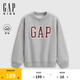 Gap【大小童同款】男女童2025秋季新款logo抓絨衛(wèi)衣兒童裝829305 灰色 110 /56(4-5歲)