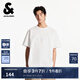杰克·瓊斯（JACK&JONES）男裝夏季新款立體鋼印日常休閑簡約常規(guī)版型圓領(lǐng)短袖T恤225201137 A06雪白色 常規(guī) S （170）