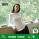 森馬（Semir）長(cháng)袖T恤女純色木耳邊氣質(zhì)緊身冬2025荷葉邊上衣簡(jiǎn)約109725101008