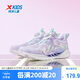 特步（XTEP）兒童童鞋【氫風(fēng)8.0護(hù)足跑鞋】透氣旋轉(zhuǎn)扣跑鞋 雪青紫 35