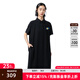 幻走（MOVEUP）2025夏季新款.FUN系列Polo領(lǐng)糖果章仔印花針織連衣裙 夜黑 L