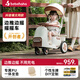 bebehaha搖搖樂(lè)嬰兒推車搖一搖遛娃哄娃神器二合一兒童手推車橄欖棕-帶篷