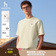 哈吉斯（HAZZYS）男裝 夏季【PHIZ系列】寬松上衣圓領(lǐng)純色簡(jiǎn)約短袖T恤男 奶油色CR L （175/96A 48）