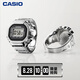 卡西歐（CASIO）50周年紀念款 限定戒指手表禮盒 液晶顯示LED照明 CRW-001-1PR 【戒指手表禮盒】