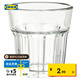 宜家（IKEA）POKAL博克爾加厚鋼化玻璃杯家用透明大容量耐熱果汁杯 透明玻璃濃縮咖啡杯100毫升