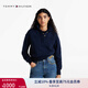 TOMMY HILFIGER25新款春夏女裝純棉美式街頭潮流金屬扣POLO領(lǐng)短款衛(wèi)衣44081 藏青色C1G M