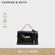 CHARLES&KEITH中號kerry郵差包單肩包斜挎包包女包生日禮物CK2-80782515 Black黑色 中包