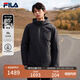 FILA85鴨絨|斐樂(lè )官方男裝羽絨服冬季新款時(shí)尚休閑連帽防水防濕外套 正黑色-BK L 175/96A