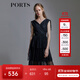 PORTS寶姿春夏新品女裝V-領(lǐng)無(wú)袖中長(zhǎng)連衣裙SM8D059MLN001 黑色 S (4)