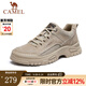 駱駝（CAMEL）登山鞋秋冬季新款男鞋加絨厚底休閑鞋徒步戶(hù)外工裝鞋 GE12237125沙色 41