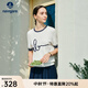 Navigare意大利小帆船女士T恤25夏季新品休閑簡(jiǎn)約針織衫舒適百搭體恤衫女 冰川白 XL