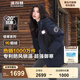 波司登【反季】極寒羽絨服鵝絨男女情侶款短款連帽加厚商場同款戶外外套 【店長推薦】中山青/黑色587A M 165/88A 體重約120-140斤