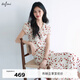伊芙麗V領(lǐng)高腰線(xiàn)設計長(cháng)款碎花連衣裙女2025夏季新款氣質(zhì)茶歇裙子 米白 L