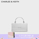 CHARLES&KEITH質(zhì)感拎手提鏈條斜挎單肩小方包包女包生日七夕禮物CK6-10840559-A