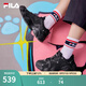 FILA 斐樂貓爪鞋4代女鞋老爹鞋情侶運(yùn)動(dòng)鞋復(fù)古時(shí)尚休閑鞋網(wǎng)面透氣 【女款】黑-BK 37.5