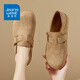 真維斯（Jeanswest）勃肯鞋女純色夏季新款百搭包頭半拖鞋一腳蹬秋季 兩穿卡其色 37