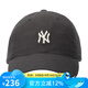 美職棒（MLB）旗艦官方男女帽子春夏軟頂運動(dòng)棒球帽休閑遮陽(yáng)帽鴨舌帽生日禮物 紐約洋基隊/炭灰色/77 均碼 F