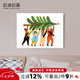 自油自畫(huà) 數字油畫(huà)diy 禮物兒童房裝飾畫(huà)簡(jiǎn)單卡通動(dòng)物客手繪油畫(huà)掛畫(huà)貓咪 圣誕小伙伴 30*40cm實(shí)木背板+實(shí)木內框