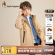 暇步士（Hush Puppies）童裝兒童春秋季經(jīng)典款風(fēng)衣外套男童款時尚百搭風(fēng)衣外套青春休閑 暖卡其(C款) 130 cm