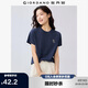 佐丹奴短袖T恤女夏季純棉花朵刺繡減齡休閑圓領(lǐng)上衣13325325