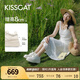 KISSCAT接吻貓女鞋趙昭儀/秦嵐同款8cm內(nèi)增高太妃糖厚底德訓(xùn)運(yùn)動(dòng)小白鞋 椰奶白 36 (230mm)