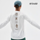 STAW2025新款自然之力跑者印花長(cháng)袖T恤男跑步運動(dòng)訓練馬拉松速干衣女T 白色 M