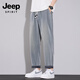 JEEP SPIRIT天絲牛仔褲男士2025夏季薄款冰絲寬松直筒美式潮牌錐形休閑九分褲 牛仔藍(lán) XL 【體重130-145斤】
