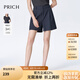 PRICH寬松休閑褶裥五分褲顯瘦闊腿2024夏新款A(yù)字薄款西裝短褲女 15灰色 M 160