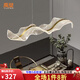 禹樊創(chuàng)意餐廳燈吊燈現(xiàn)代簡(jiǎn)約輕奢高級(jí)感餐桌飯廳酒吧島臺(tái)飄帶長(zhǎng)條燈具 星空款120CM 三色變光