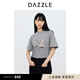 DAZZLEX 惠唯聯(lián)名系列 地素 T恤24秋新款女裝印花短袖上衣 中灰色 S 02/160/84A