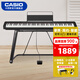 卡西歐（CASIO）CDPS110電鋼琴新手入門(mén)樂(lè)器88鍵重錘初學(xué)者便攜兒童成人電子鋼琴 CDP-S110+穩(wěn)固U架 黑色琴頭