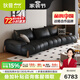 狄普意式皮藝沙發(fā)客廳政府補貼極簡(jiǎn)新款直排牛皮現代簡(jiǎn)約皮藝多森沙發(fā) 3.4m：Ultra版3.0重型樺木框架 接觸面洋東米洛提青皮 S+級牛皮