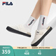 FILA 斐樂官方女鞋SMILA摩登拖鞋2025夏季新款元氣拖鞋休閑勃肯鞋 豆腐白-TF 37.5
