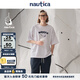 nautica white sail白帆×CityBoy 日系休閑無(wú)性別經(jīng)典笑臉多巴胺短袖T恤TW5101 白色1BW S