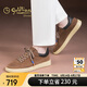 金利來（Goldlion）男鞋時(shí)尚復(fù)古板鞋舒適反絨軟彈休閑鞋G508410480CCB棕色41