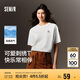 森馬（Semir）迪士尼短袖t恤女中長(zhǎng)款寬松圓領(lǐng)上衣25夏涼感打底衫109325100025
